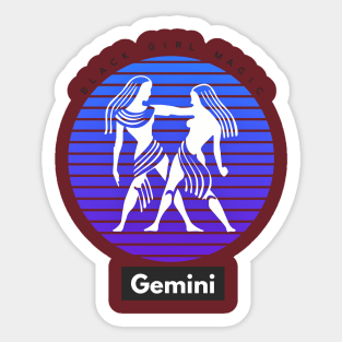 Gemini Black Girl Magic (Zodiac sign) Sticker